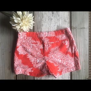 Like New-Lenard  coral white Macy shorts